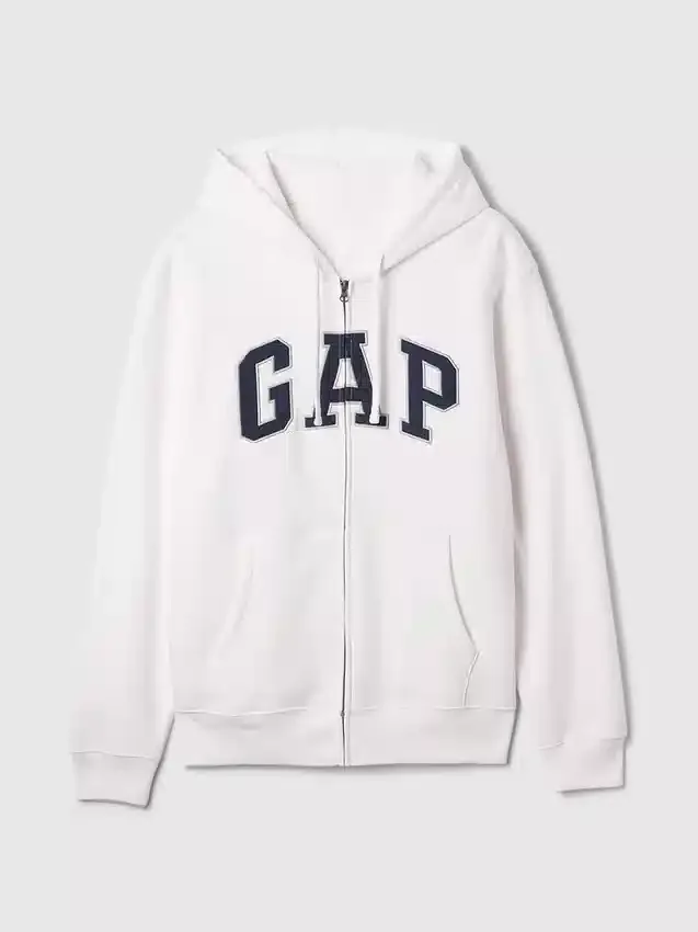 Sudadera con capucha y cremallera para adultos Vintagesoft Arch Logo