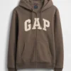 Sudadera con capucha y cremallera para adultos Vintagesoft Arch Logo