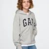 Sudadera con capucha y cremallera para niños con logotipo Vintagesoft