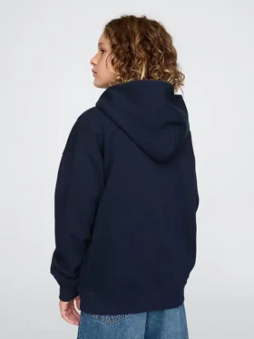 Sudadera con capucha y cremallera para niños con logotipo Vintagesoft