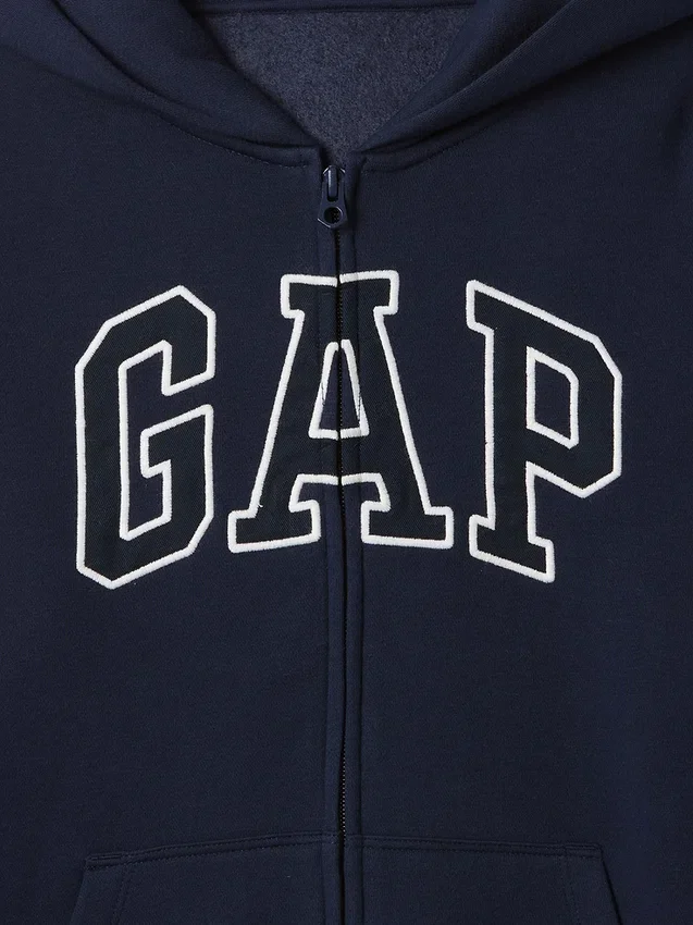 Sudadera con capucha y cremallera para niños con logotipo Vintagesoft