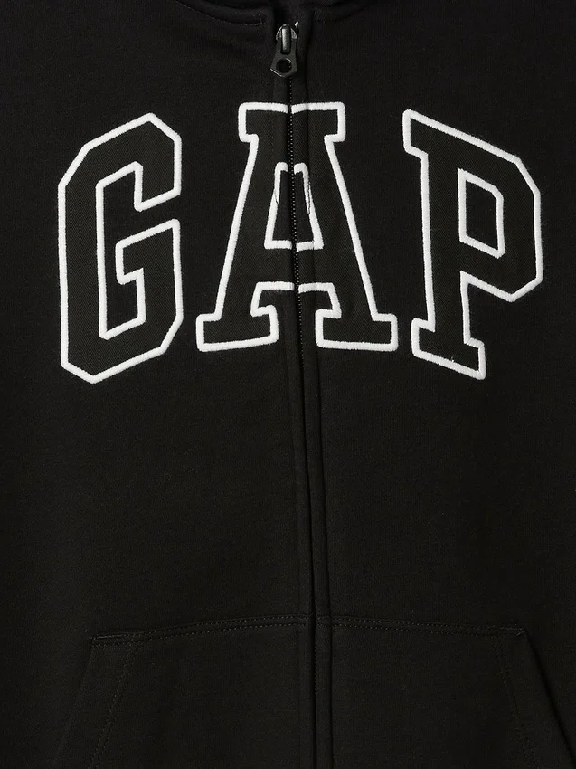 Sudadera con capucha y cremallera para niños con logotipo Vintagesoft