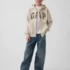 Sudadera con capucha y cremallera para niños con logotipo Vintagesoft