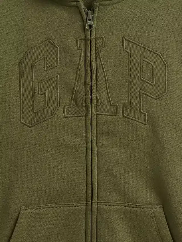 Sudadera con capucha y cremallera para niños con logotipo Vintagesoft