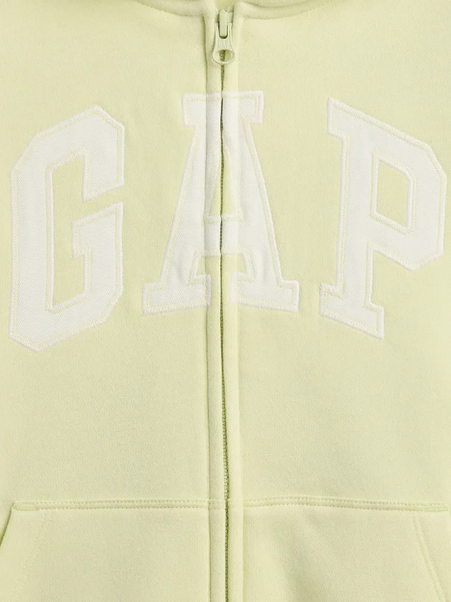 Sudadera con capucha y cremallera para niños con logotipo Vintagesoft