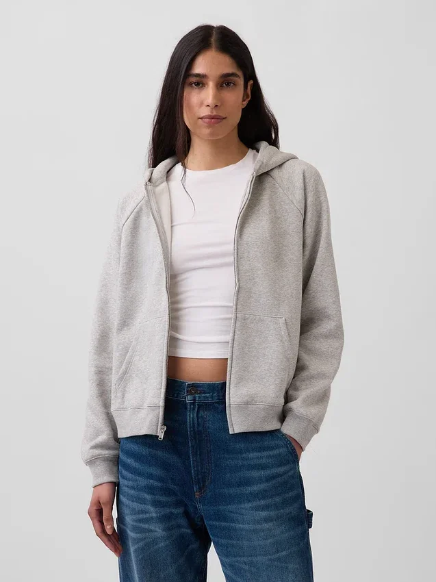Sudadera con capucha y cremallera Vintagesoft