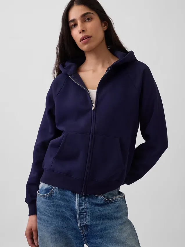 Sudadera con capucha y cremallera Vintagesoft