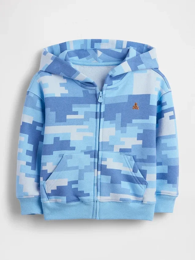 Sudadera con capucha y cremallera Vintagesoft Camo para Bebé y Niño