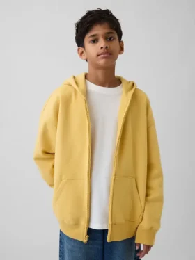 Sudadera con capucha y cremallera Vintagesoft para niños
