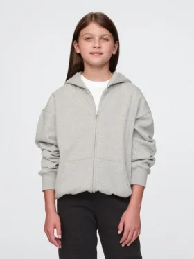 Sudadera con capucha y cremallera Vintagesoft para niños