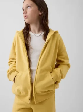 Sudadera con capucha y cremallera Vintagesoft para niños