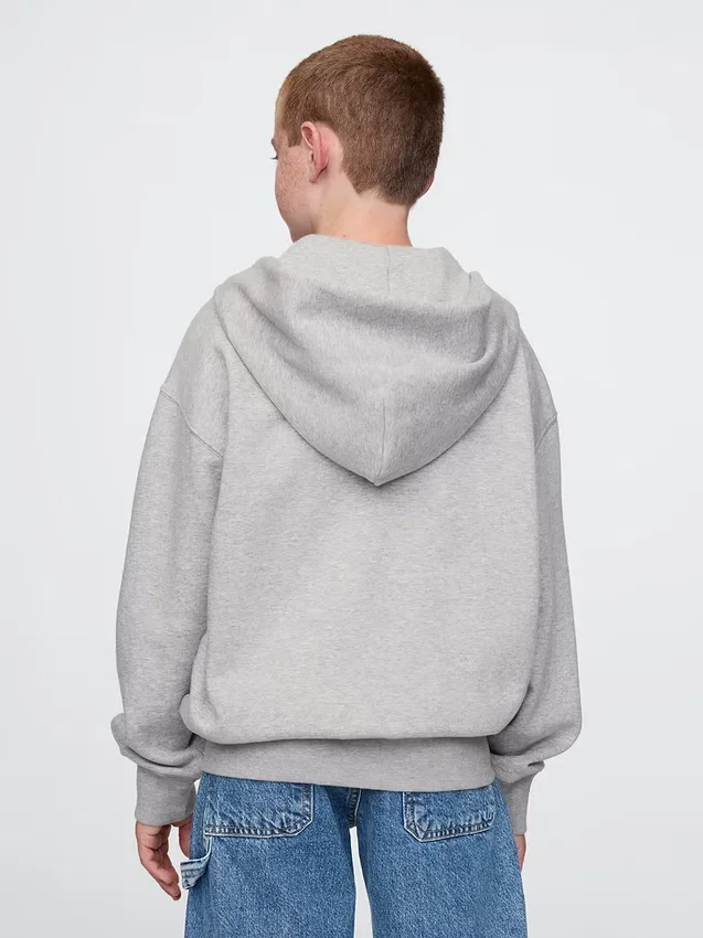 Sudadera con capucha y cremallera Vintagesoft para niños