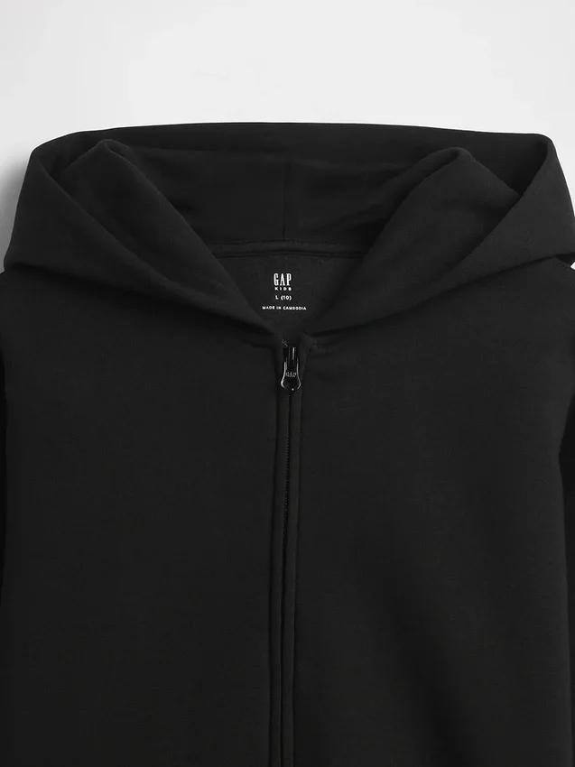 Sudadera con capucha y cremallera Vintagesoft para niños