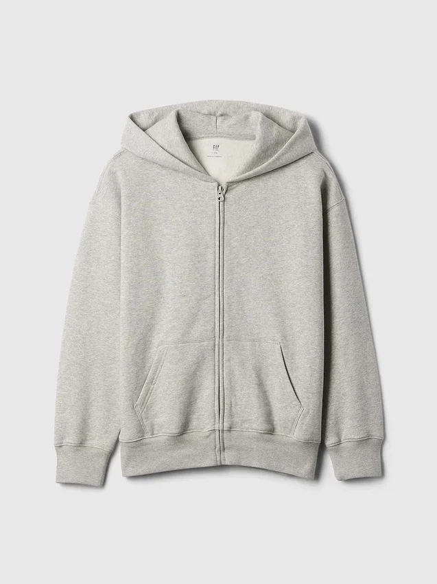 Sudadera con capucha y cremallera Vintagesoft para niños