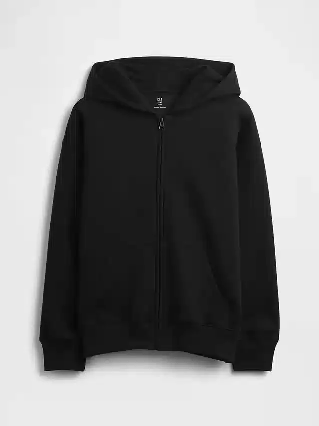 Sudadera con capucha y cremallera Vintagesoft para niños