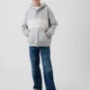 Sudadera con capucha y cuello Henley de corte holgado para niños Vintagesoft