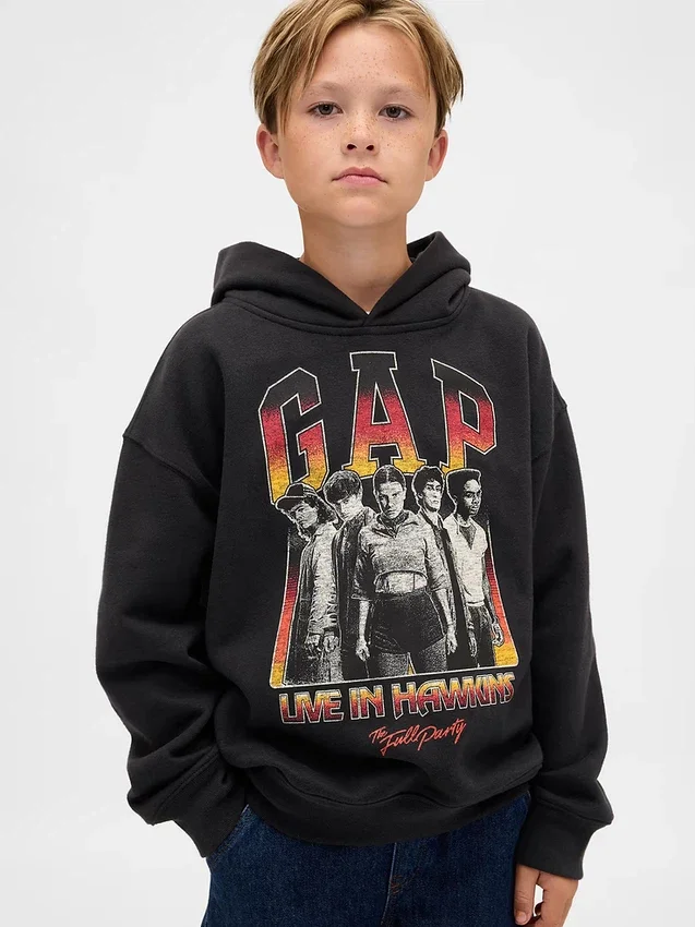 Sudadera con capucha y diseño gráfico «Stranger Things» para niños, Vintagesoft