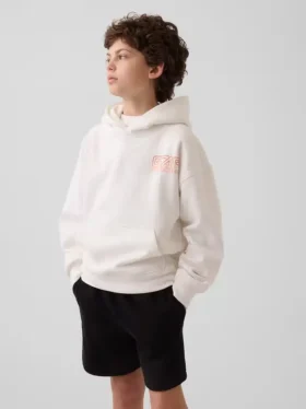 Sudadera con capucha y diseño gráfico Vintagesoft para niños, de corte holgado
