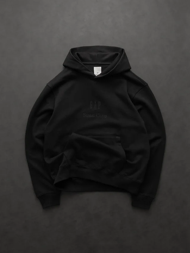 Sudadera con capucha y logo GAP × Sushi Club de tejido grueso