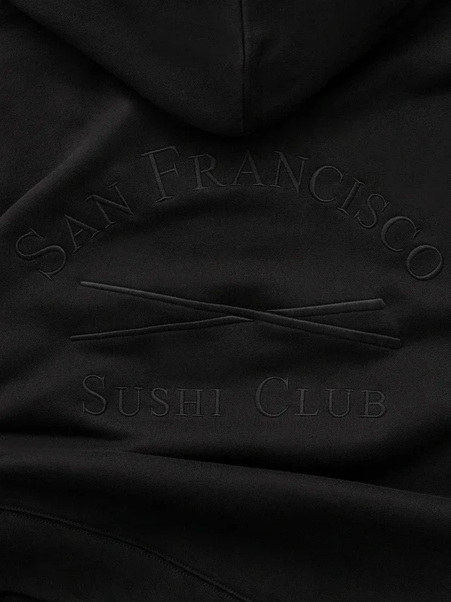 Sudadera con capucha y logo GAP × Sushi Club de tejido grueso