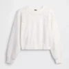 Sudadera corta oversize con ojales Vintagesoft