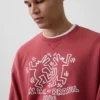 Sudadera gruesa con logotipo de Keith Haring
