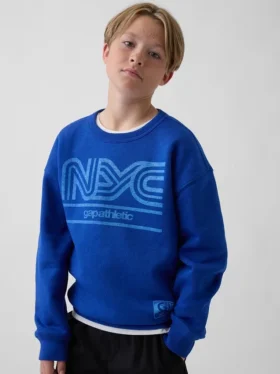 Sudadera infantil con diseño gráfico de corte holgado