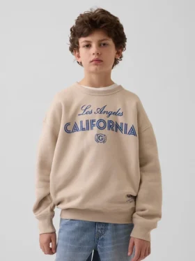 Sudadera infantil con diseño gráfico de corte holgado