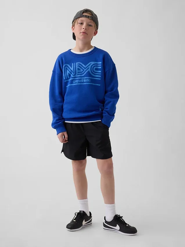 Sudadera infantil con diseño gráfico de corte holgado