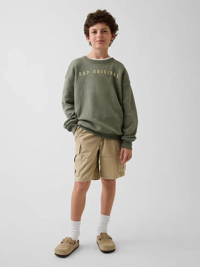 Sudadera infantil con diseño gráfico de corte holgado
