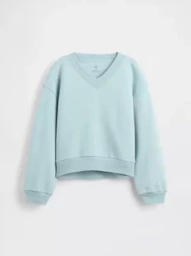Sudadera infantil de cuello en V con corte holgado Vintagesoft