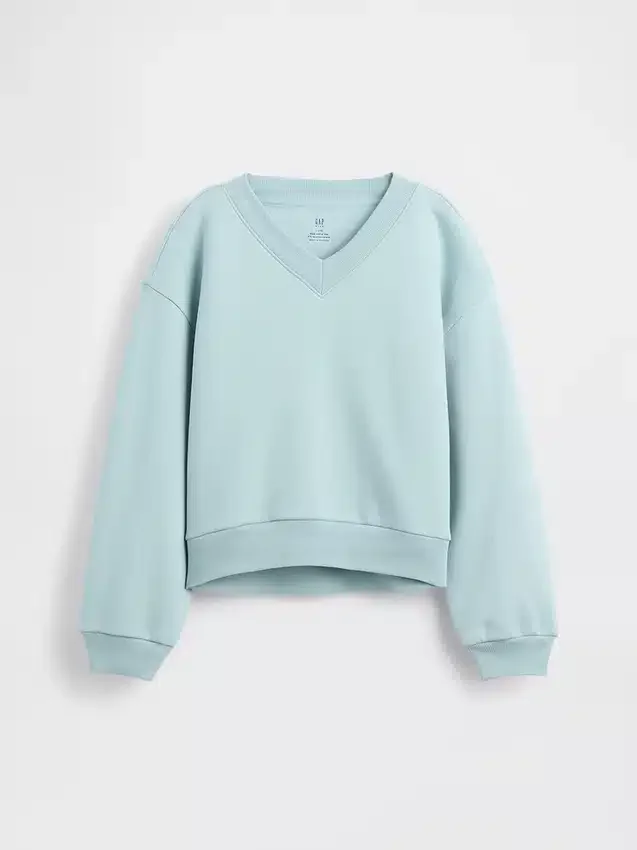 Sudadera infantil de cuello en V con corte holgado Vintagesoft