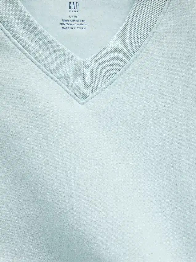 Sudadera infantil de cuello en V con corte holgado Vintagesoft