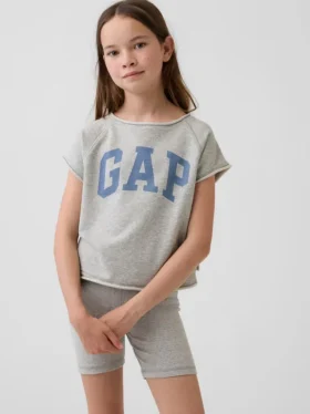 Sudadera infantil de felpa Vintagesoft con estampado y mangas raglán