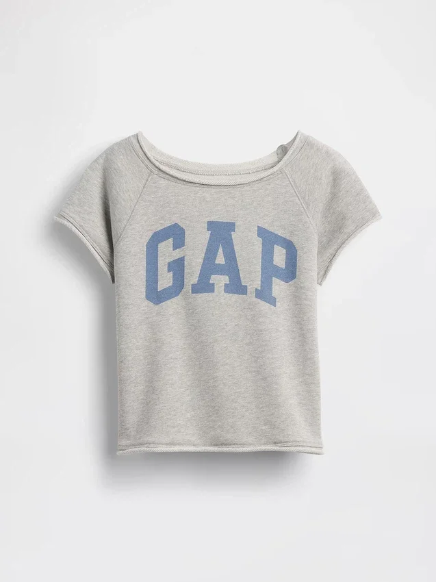 Sudadera infantil de felpa Vintagesoft con estampado y mangas raglán