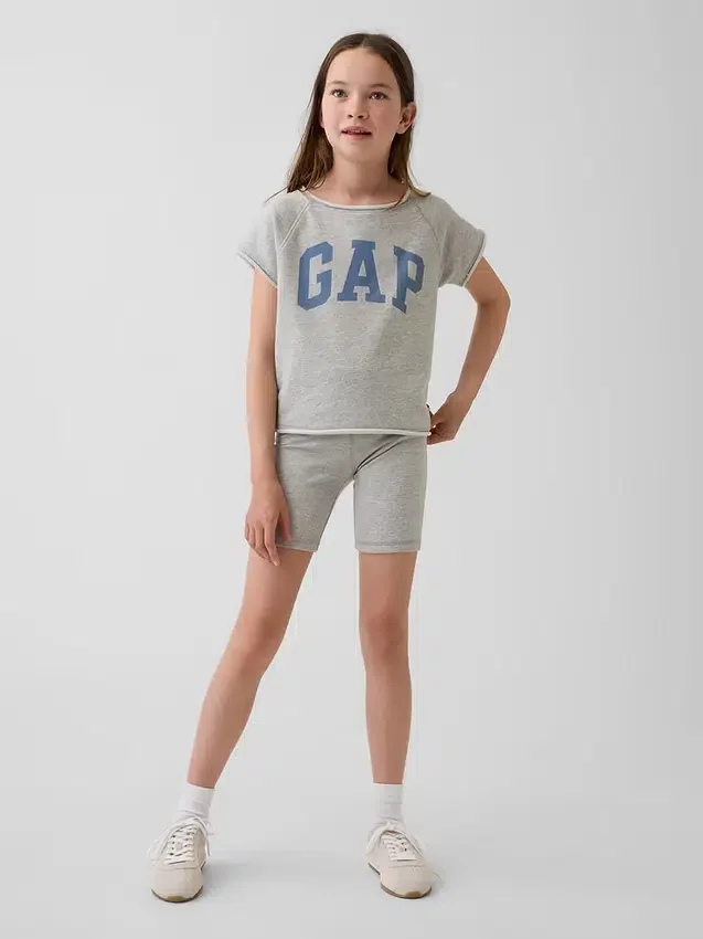 Sudadera infantil de felpa Vintagesoft con estampado y mangas raglán