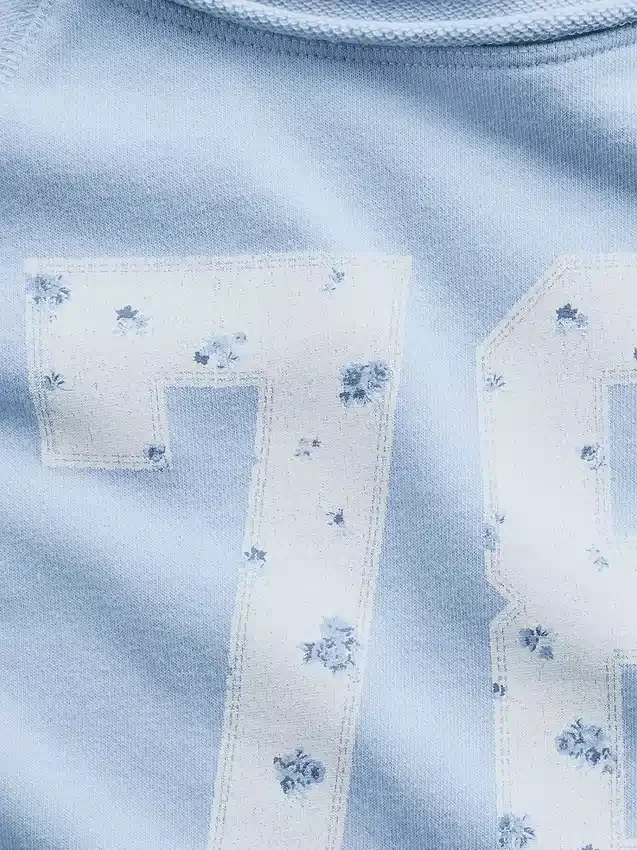 Sudadera infantil de felpa Vintagesoft con estampado y mangas raglán
