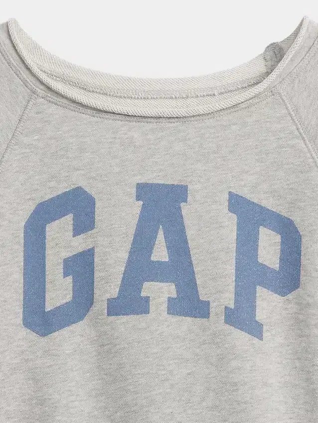 Sudadera infantil de felpa Vintagesoft con estampado y mangas raglán