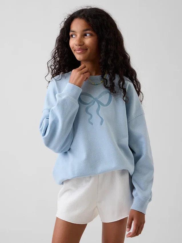 Sudadera infantil oversize de felpa Vintagesoft con estampado gráfico