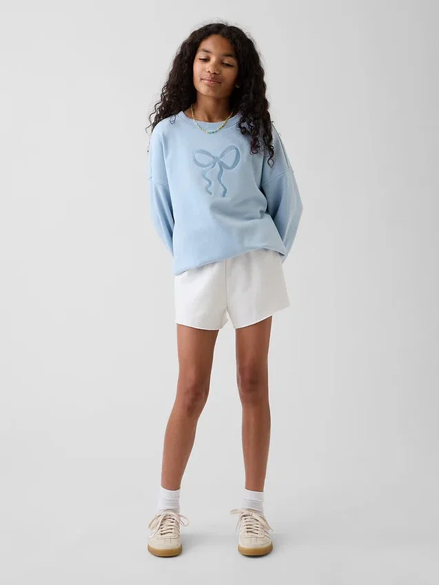 Sudadera infantil oversize de felpa Vintagesoft con estampado gráfico