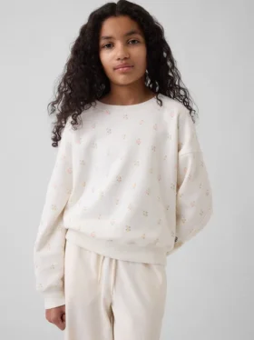 Sudadera infantil Vintagesoft con cuello redondo y corte en cuña