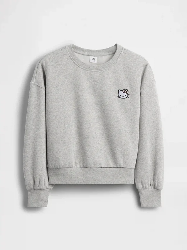 Sudadera infantil Vintagesoft con cuello redondo y corte en cuña