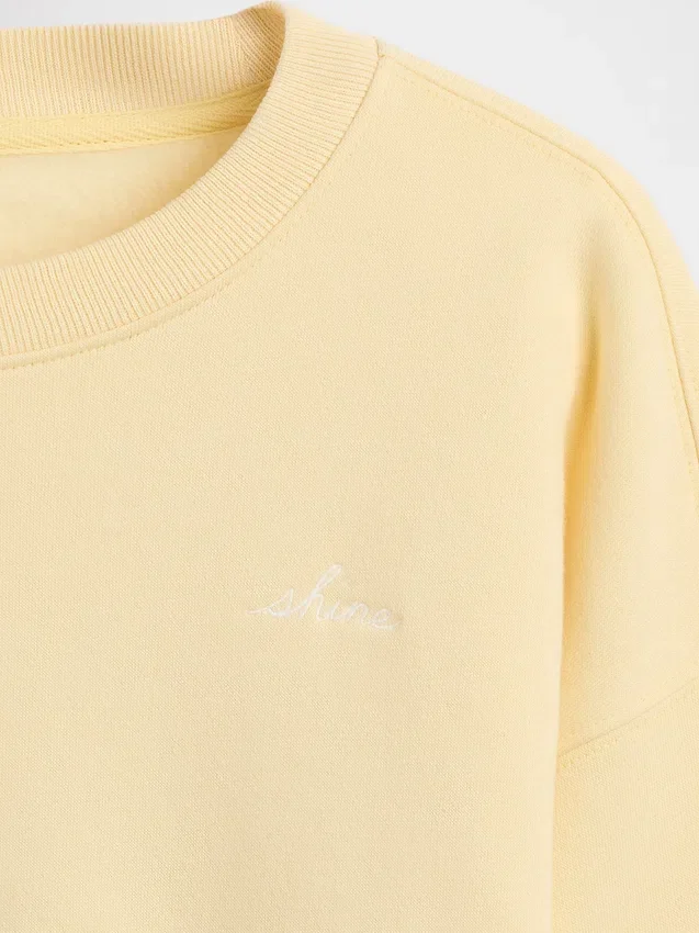Sudadera infantil Vintagesoft con cuello redondo y corte en cuña