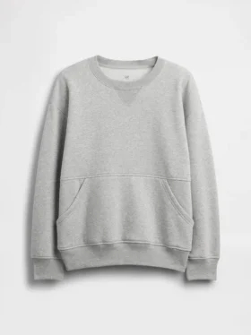 Sudadera infantil Vintagesoft de corte holgado con cuello redondo y bolsillo