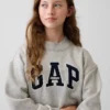 Sudadera infantil Vintagesoft de cuello alto y logo, de corte oversize