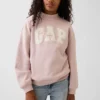 Sudadera infantil Vintagesoft de cuello alto y logo, de corte oversize