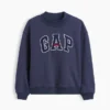 Sudadera infantil Vintagesoft de cuello alto y logo, de corte oversize