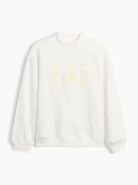 Sudadera infantil Vintagesoft de cuello alto y logo, de corte oversize