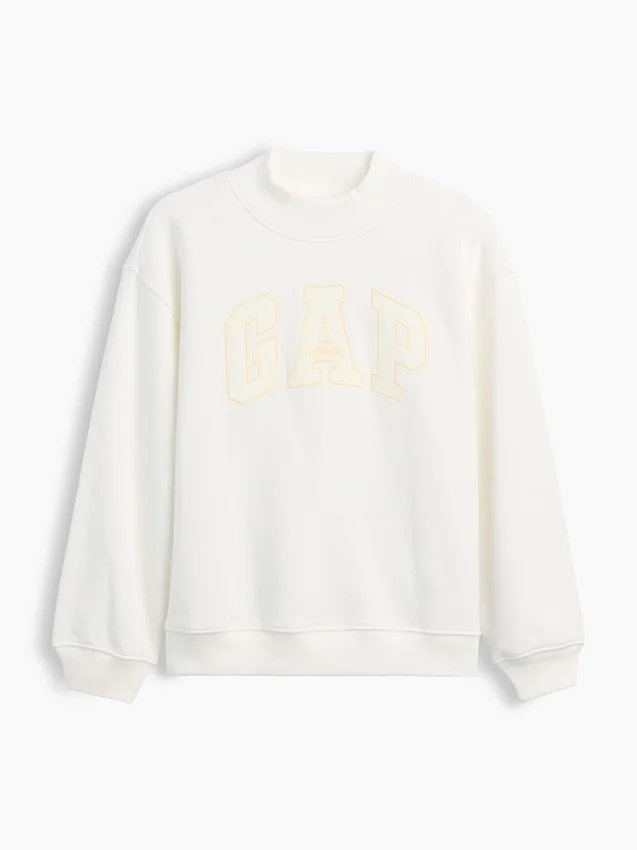 Sudadera infantil Vintagesoft de cuello alto y logo, de corte oversize