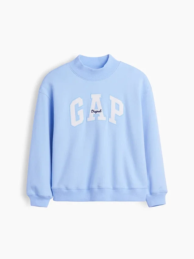 Sudadera infantil Vintagesoft de cuello alto y logo, de corte oversize